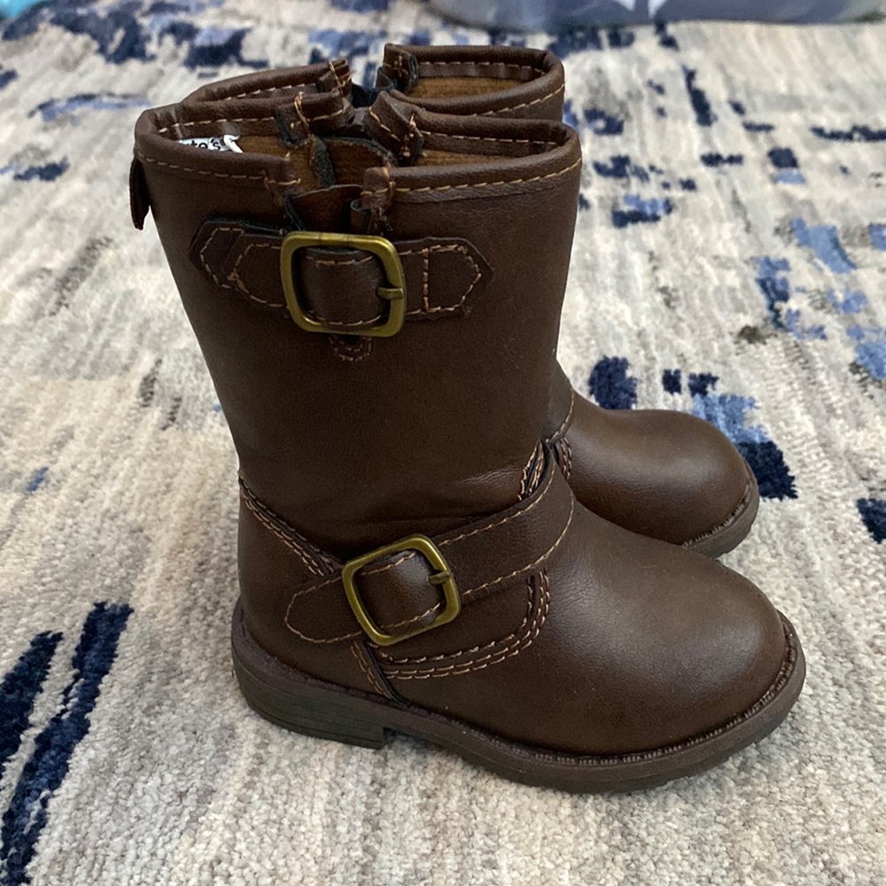 Carter’s Brown Riding Boots Toddler Girl Size 5 - Picture 1 of 4